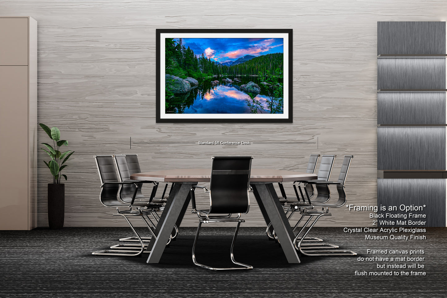 a dining room with a table and chairs