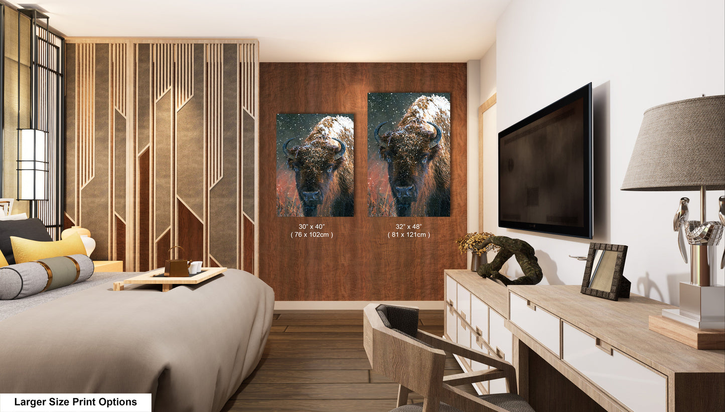 a bedroom with a bed and a television