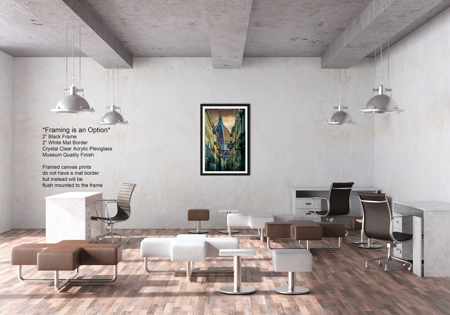 a room with a lot of chairs and desks