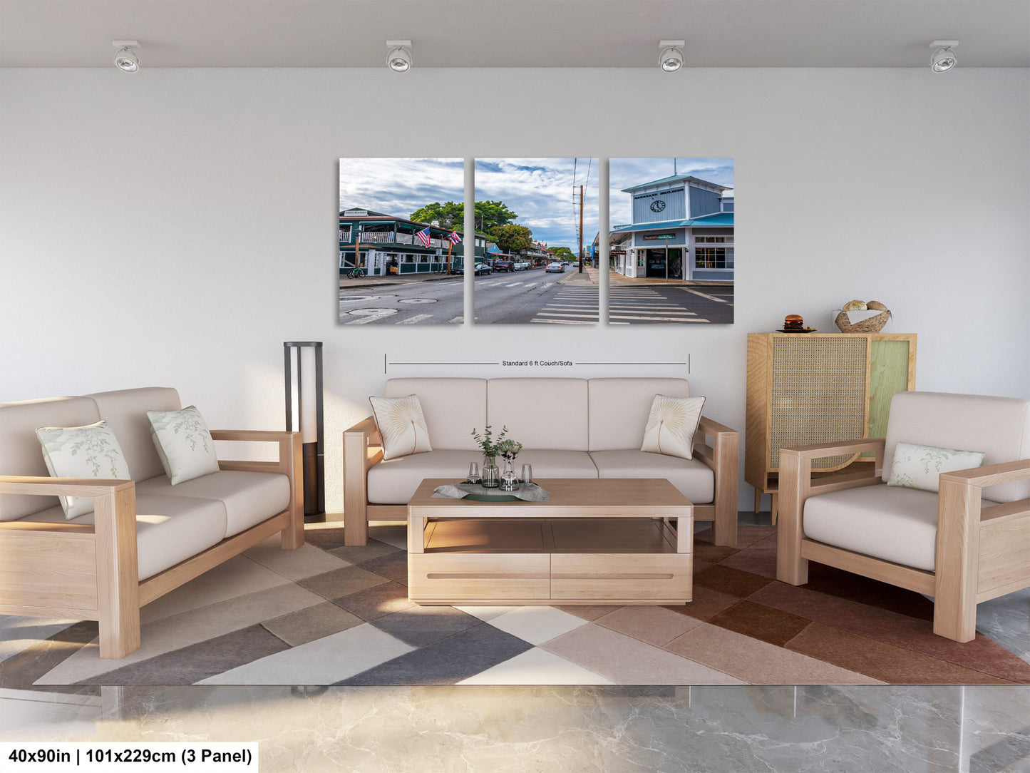 a living room with two couches and a coffee table