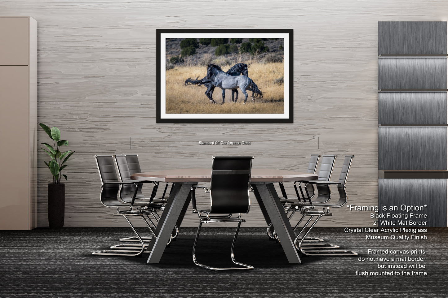 a picture of two horses in a field