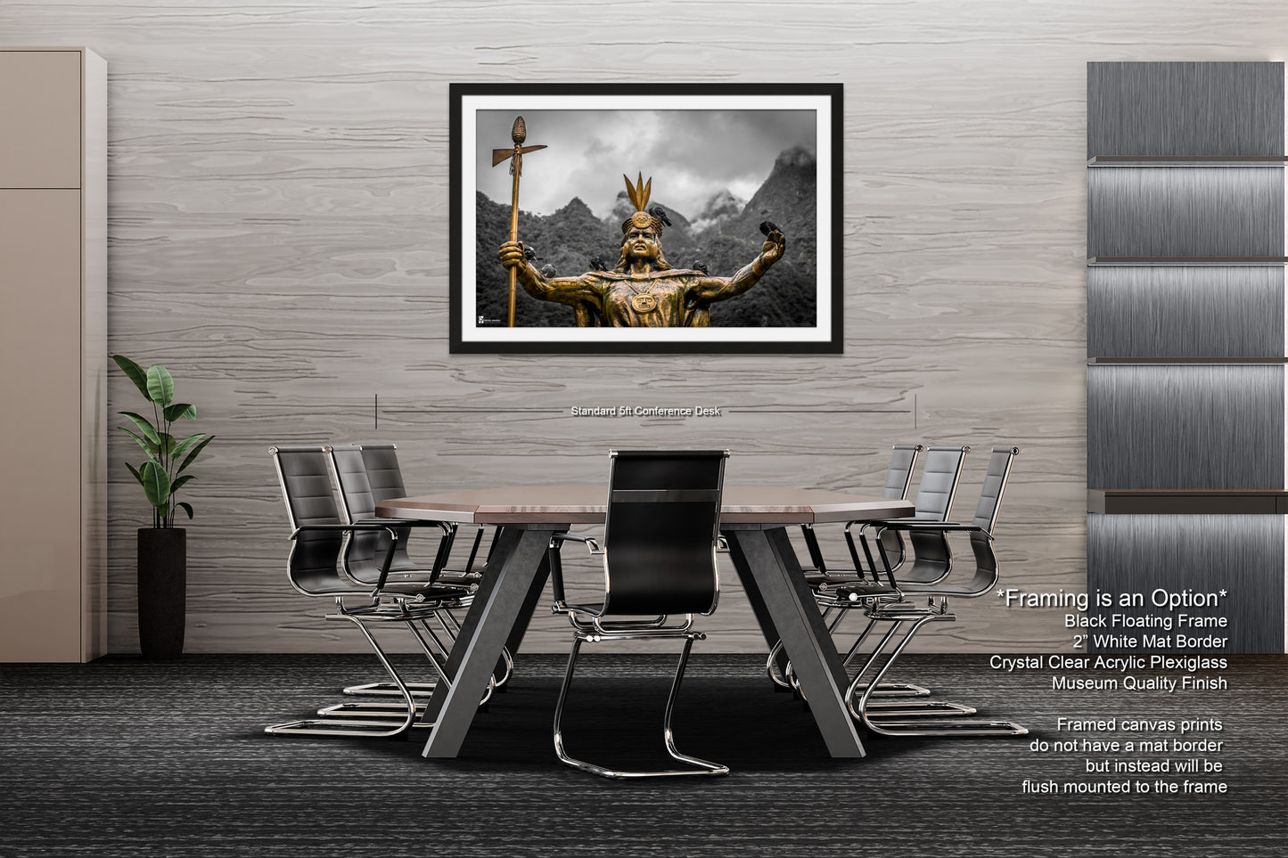 a picture of a table with chairs in a room