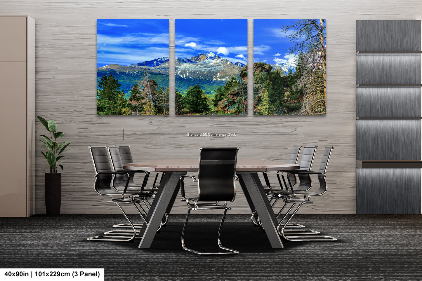 a dining room with a table and chairs