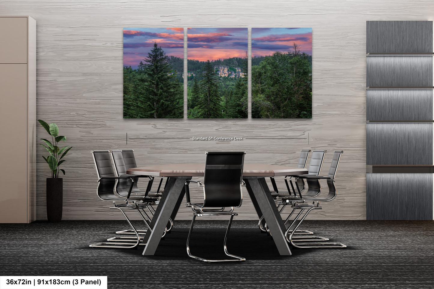 a dining room with a table and chairs