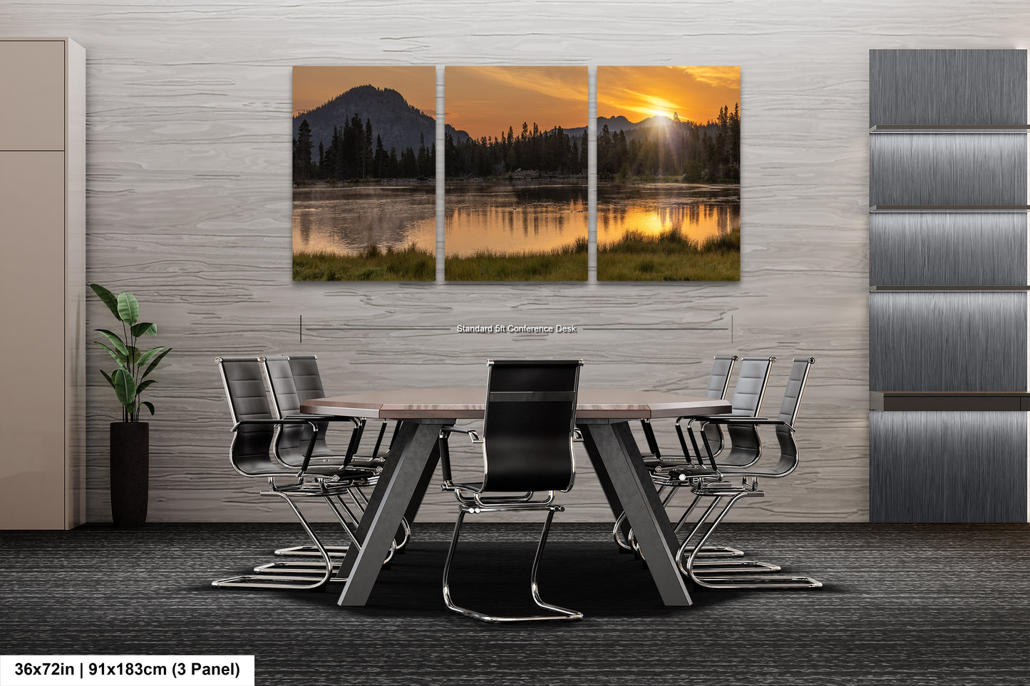 a dining room with a table and chairs