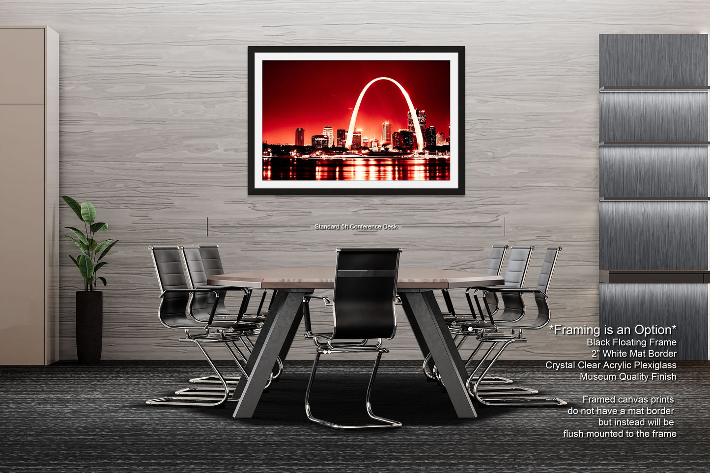 a picture of the st louis skyline at night