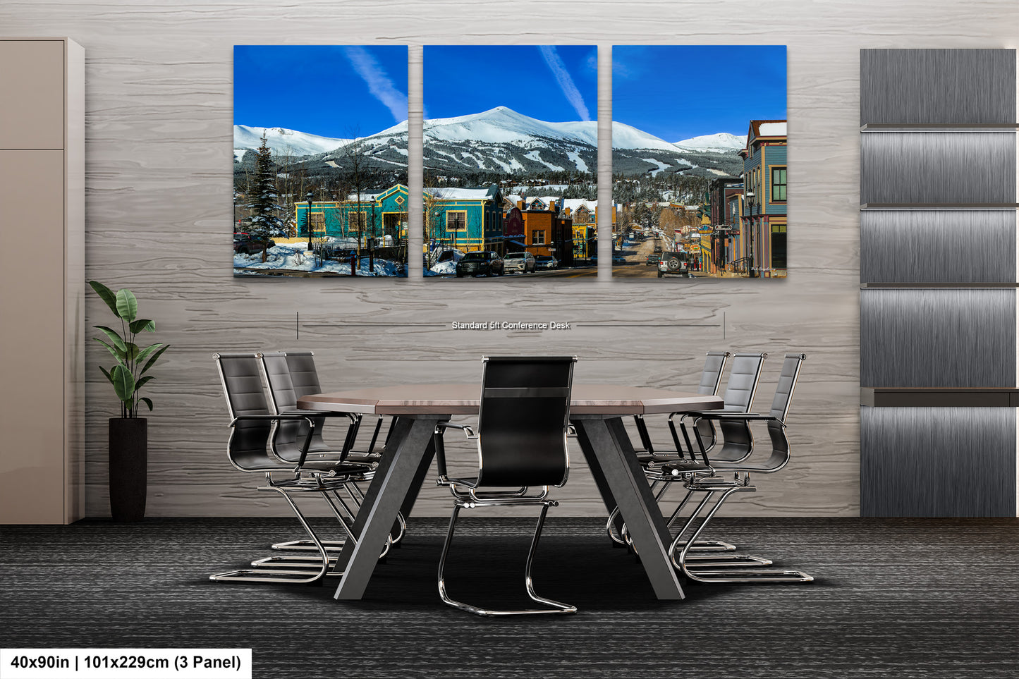 a dining room with a table and chairs