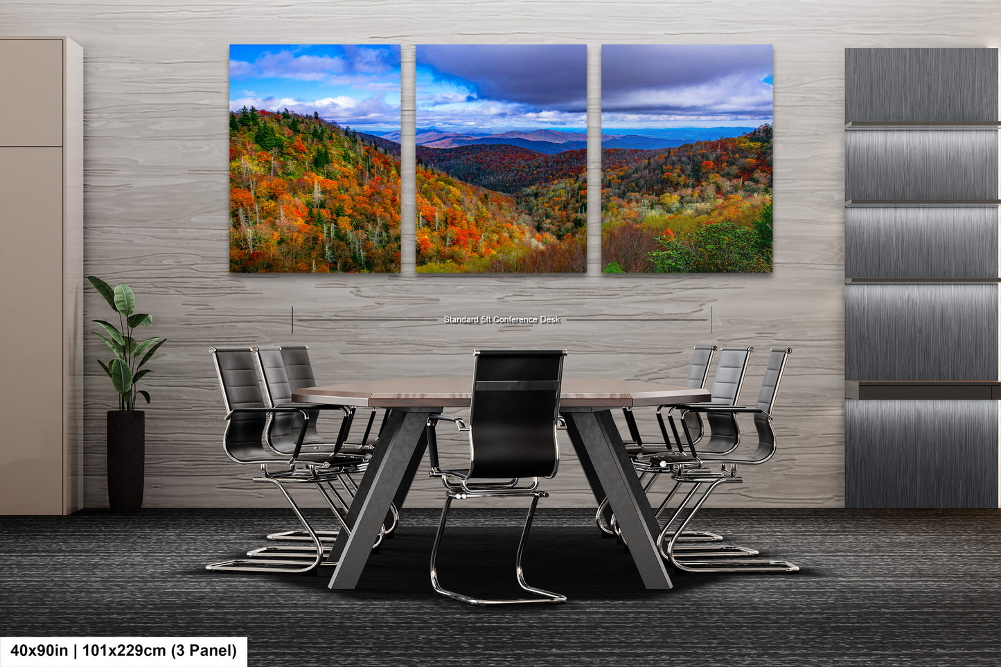 a dining room with a table and chairs