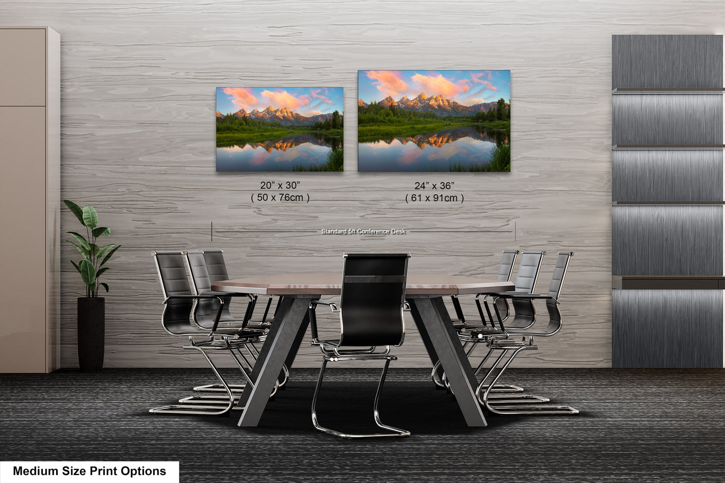 a dining room with a table and chairs