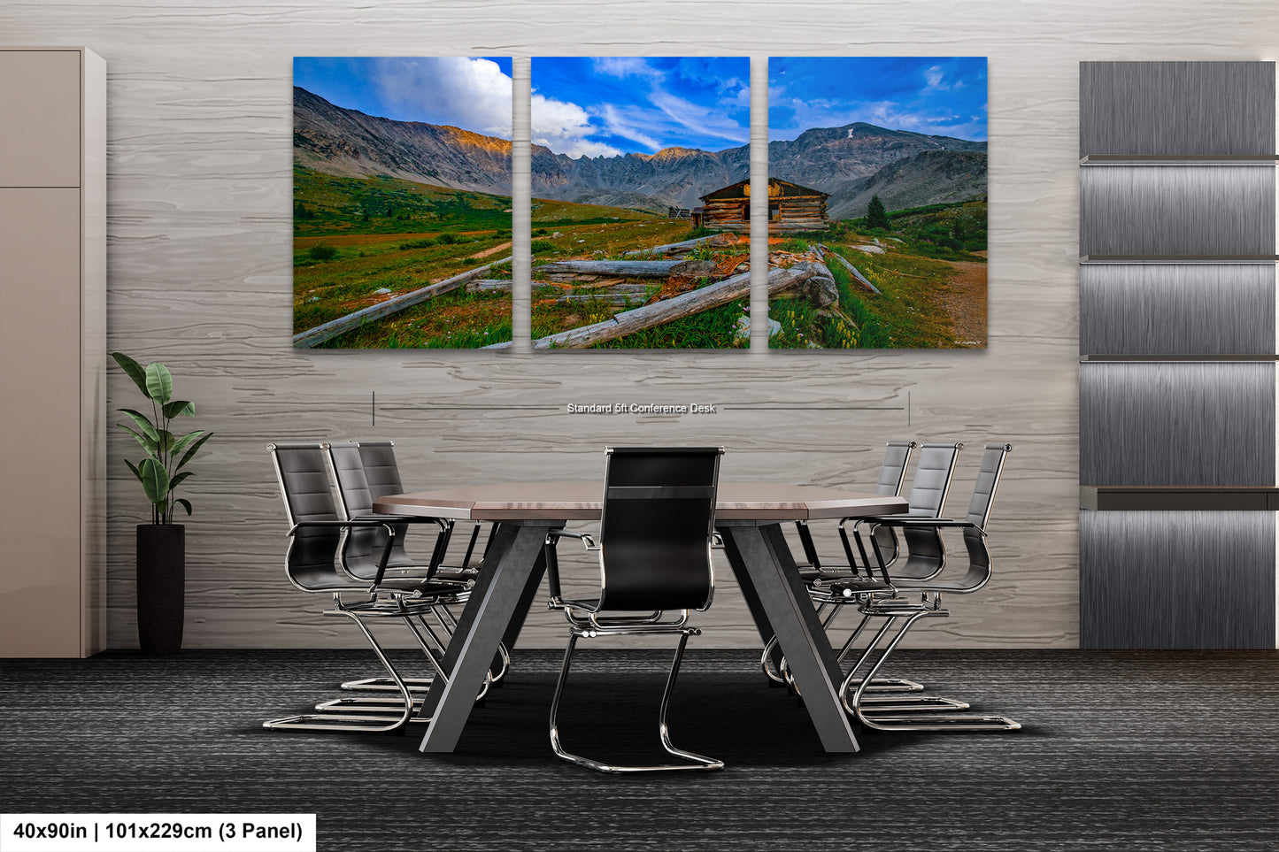 a dining room with a table and chairs