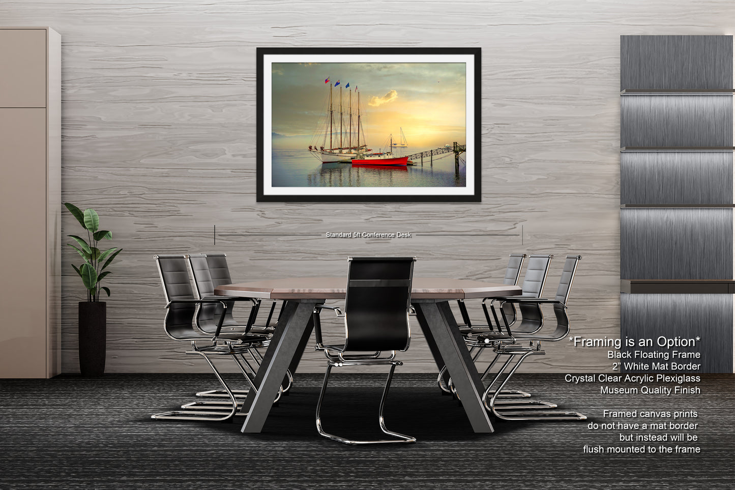 a picture of a dining room with a table and chairs