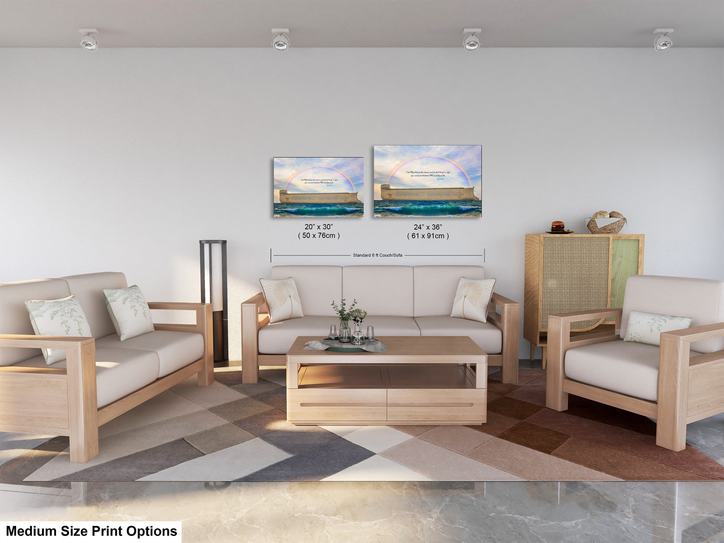 a living room with two couches and a coffee table
