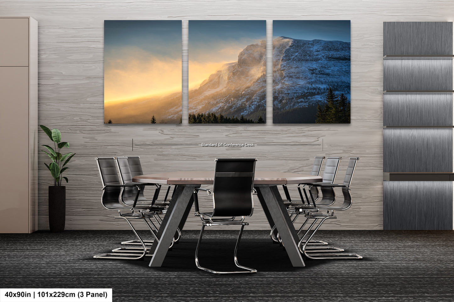 a dining room with a table and chairs