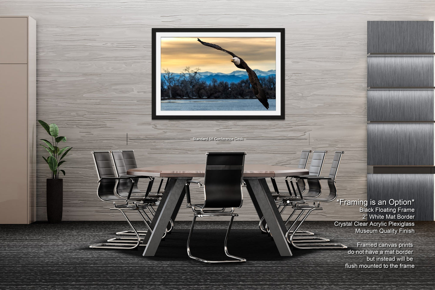 a picture of a bird flying over a table