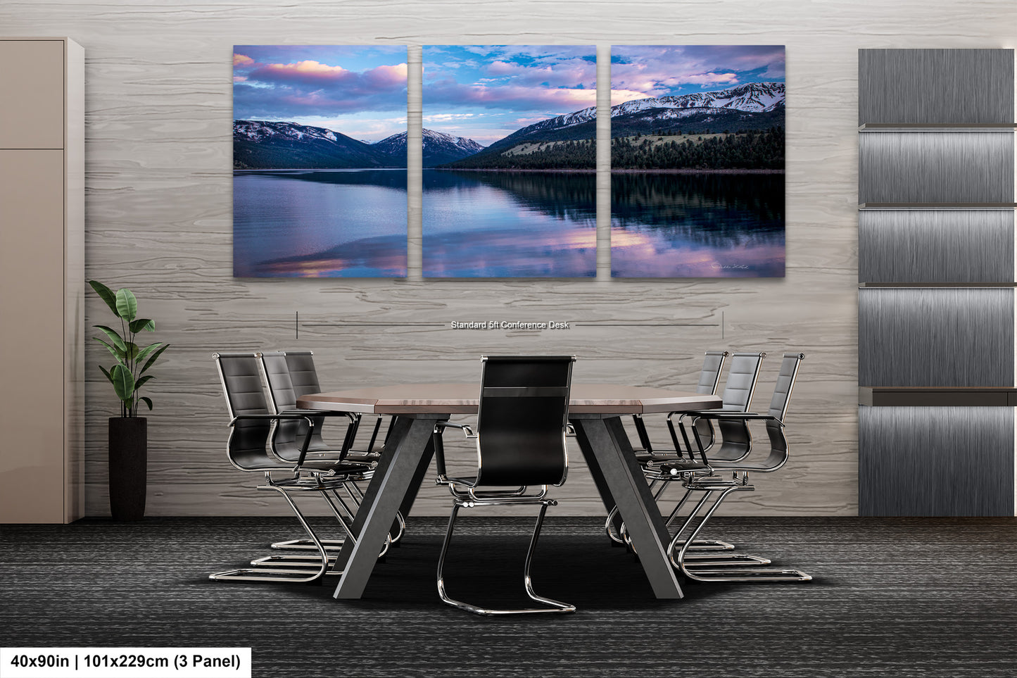 a dining room with a table and chairs