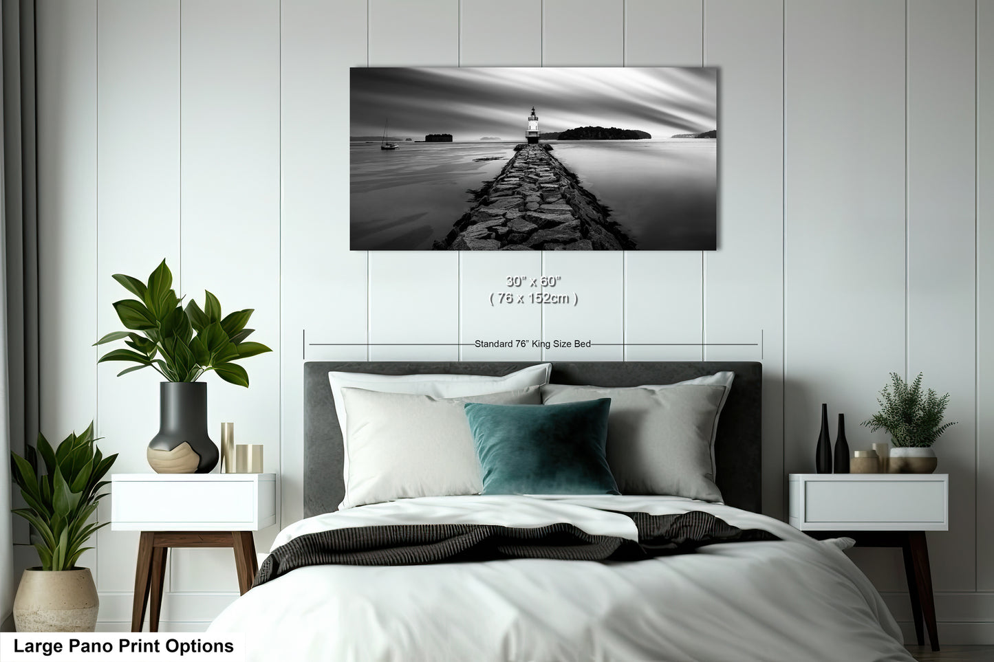 a black and white photo of a bedroom with a bed