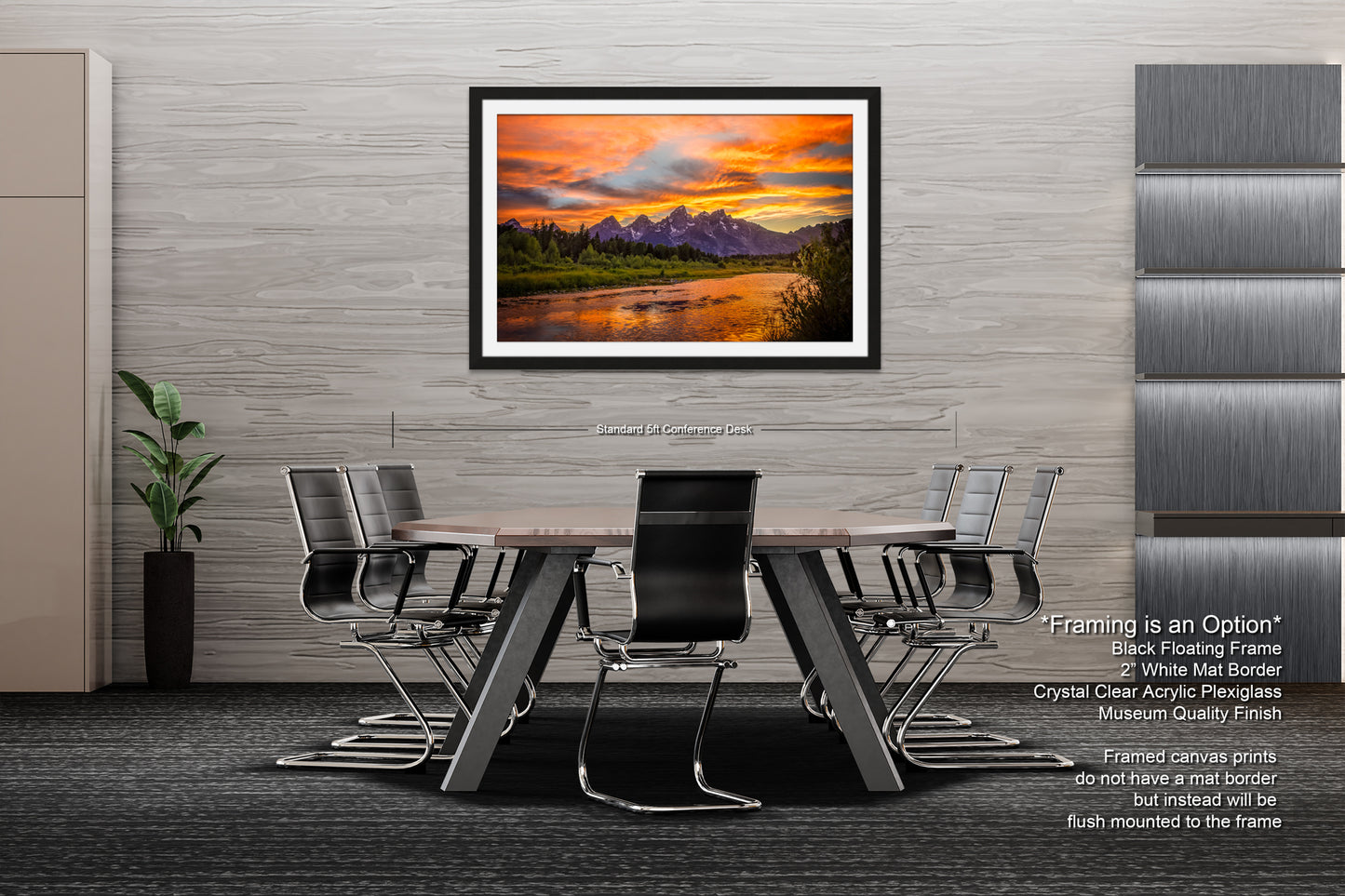 a picture of a dining room with a table and chairs