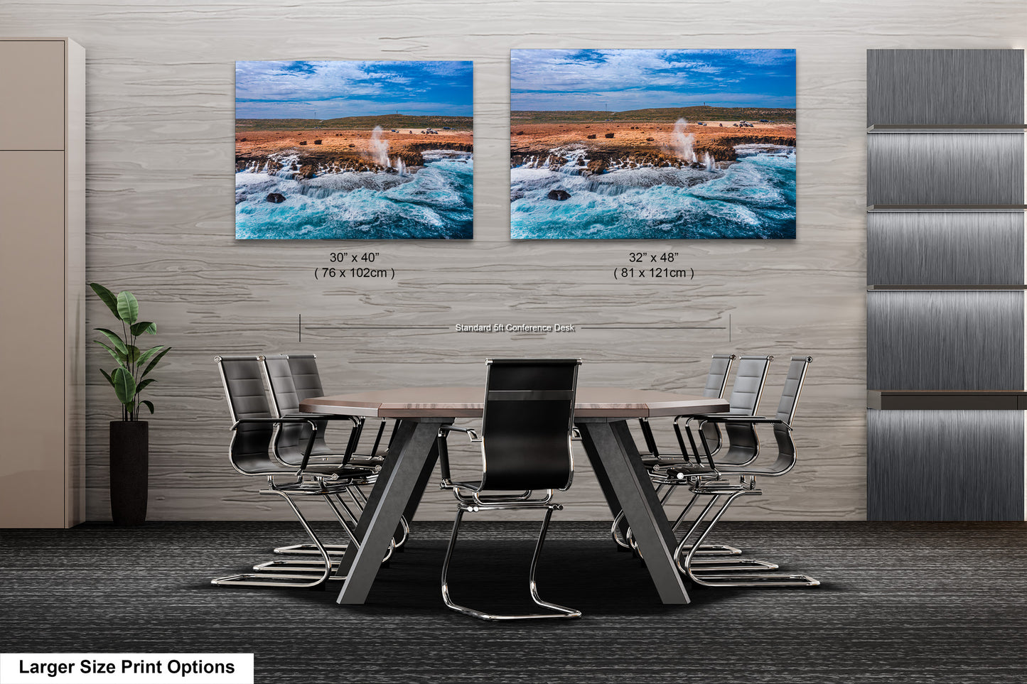 two pictures of a dining room with a table and chairs