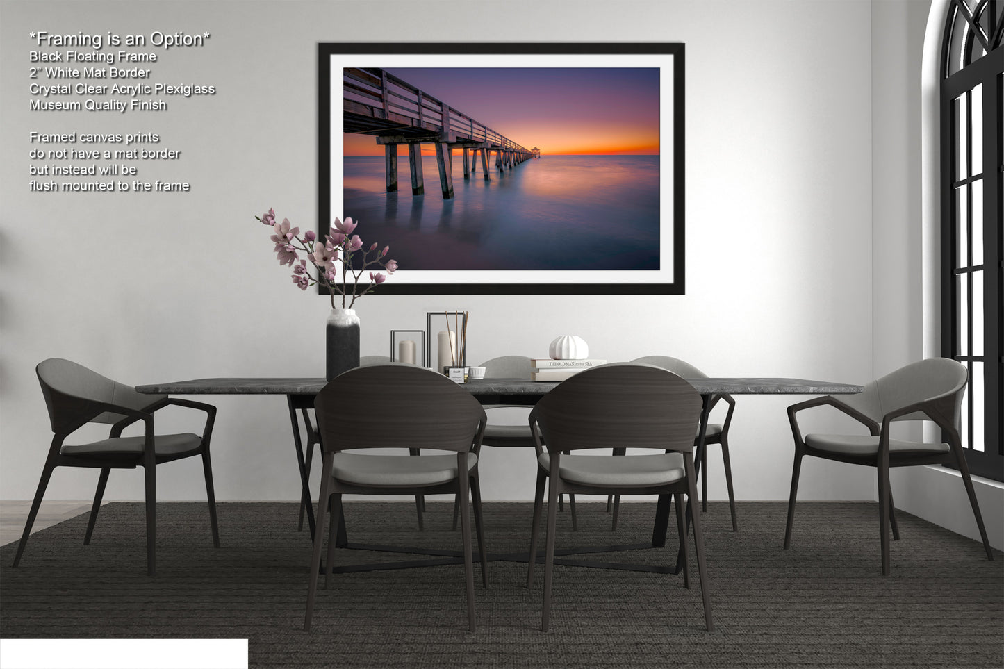 a picture of a dining room with a table and chairs
