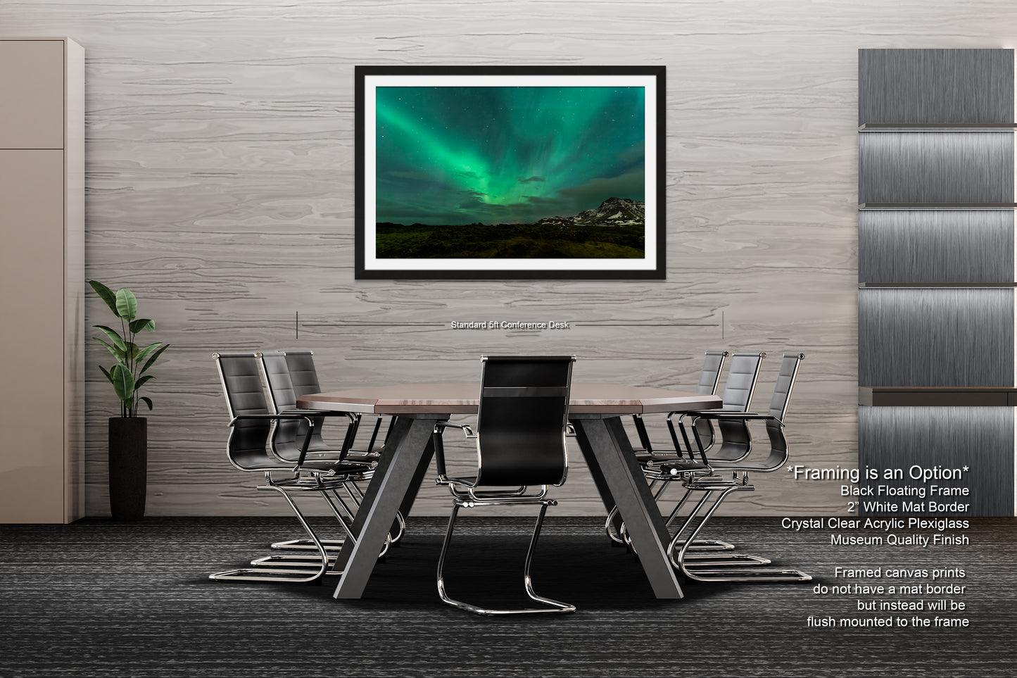 a dining room with a table and chairs