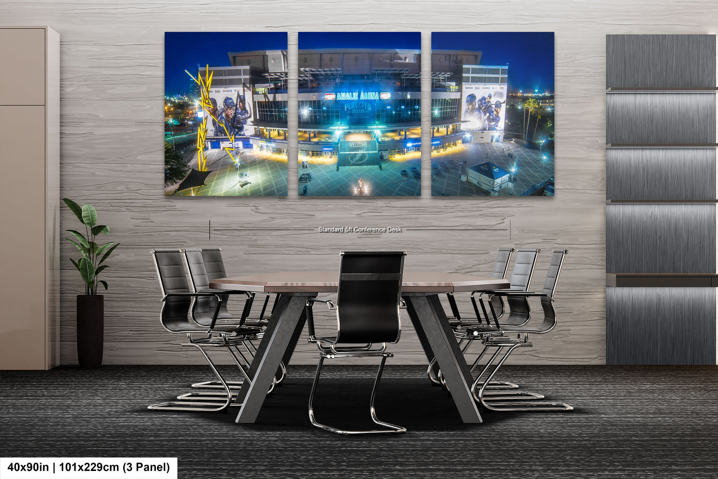 a dining room with a table and chairs