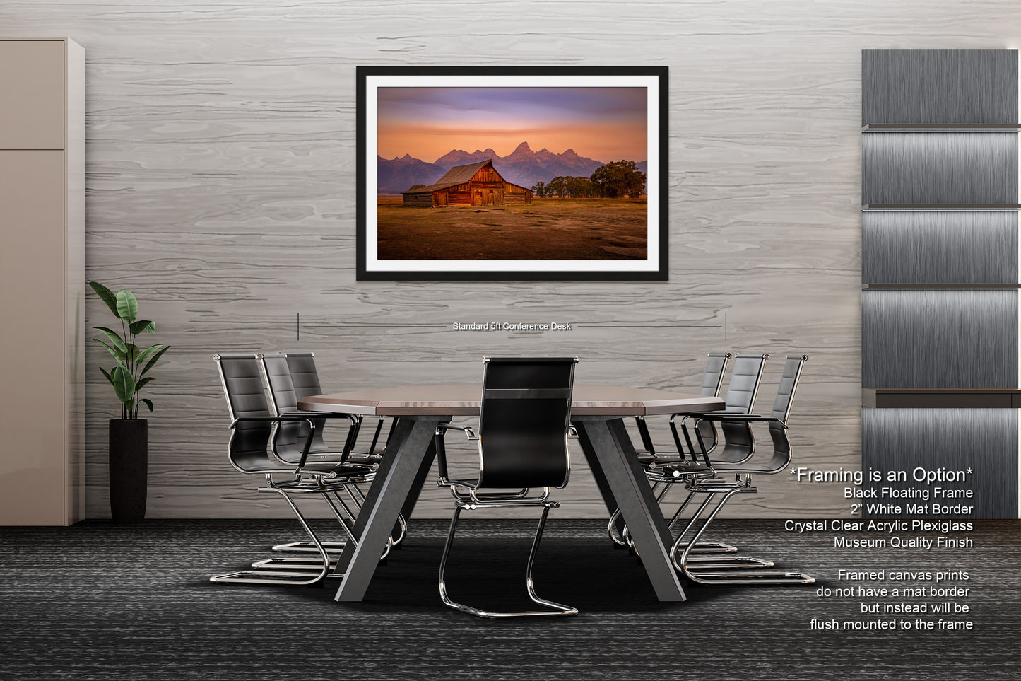 a dining room with a table and chairs