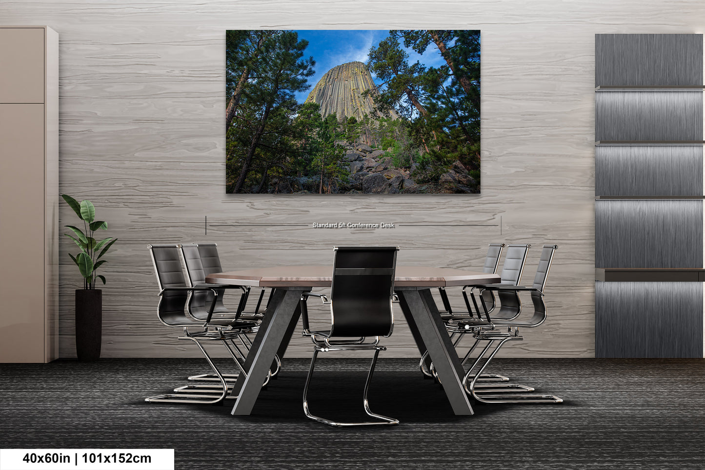 a dining room with a table and chairs