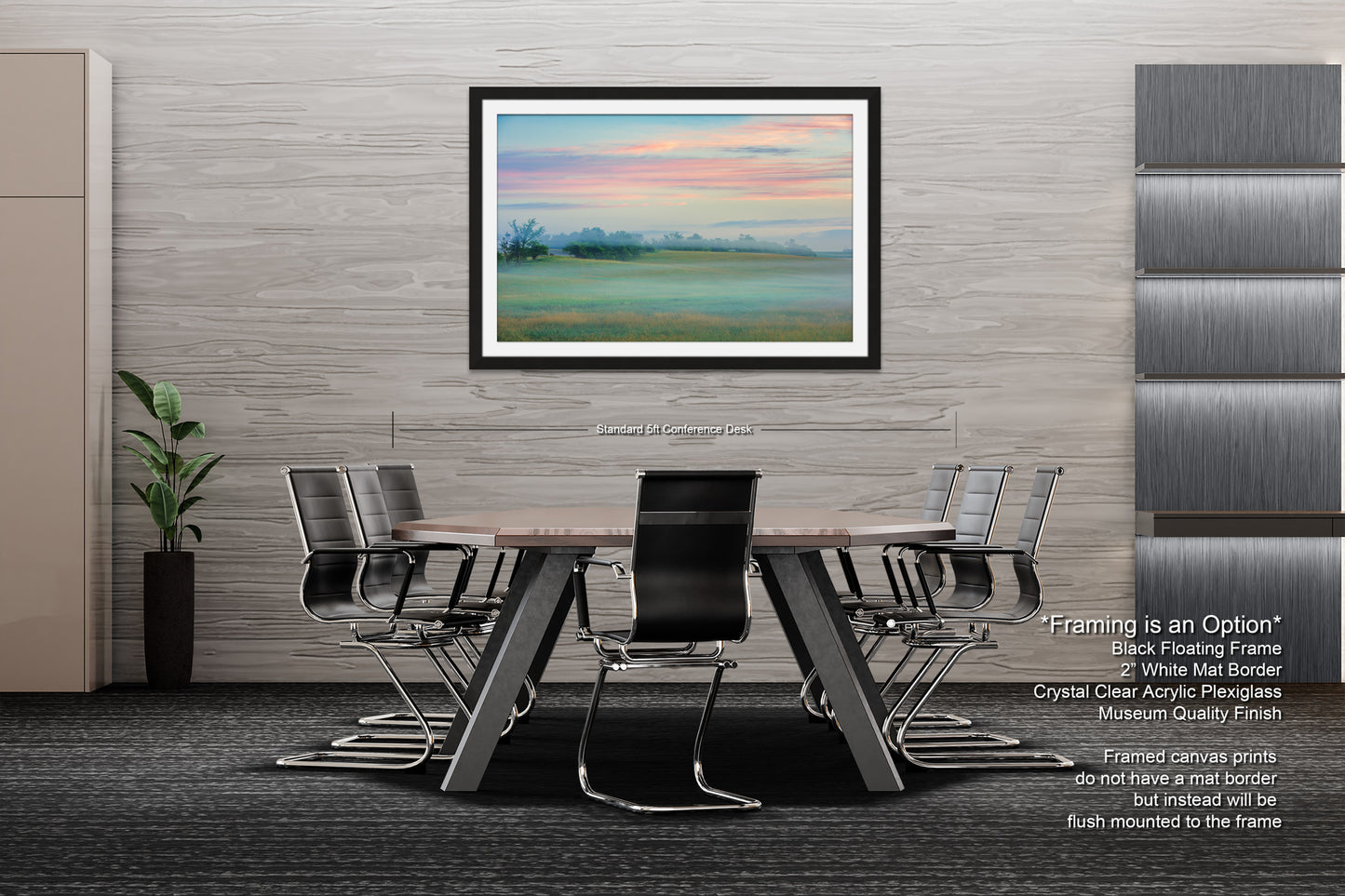 a picture of a dining room with a table and chairs