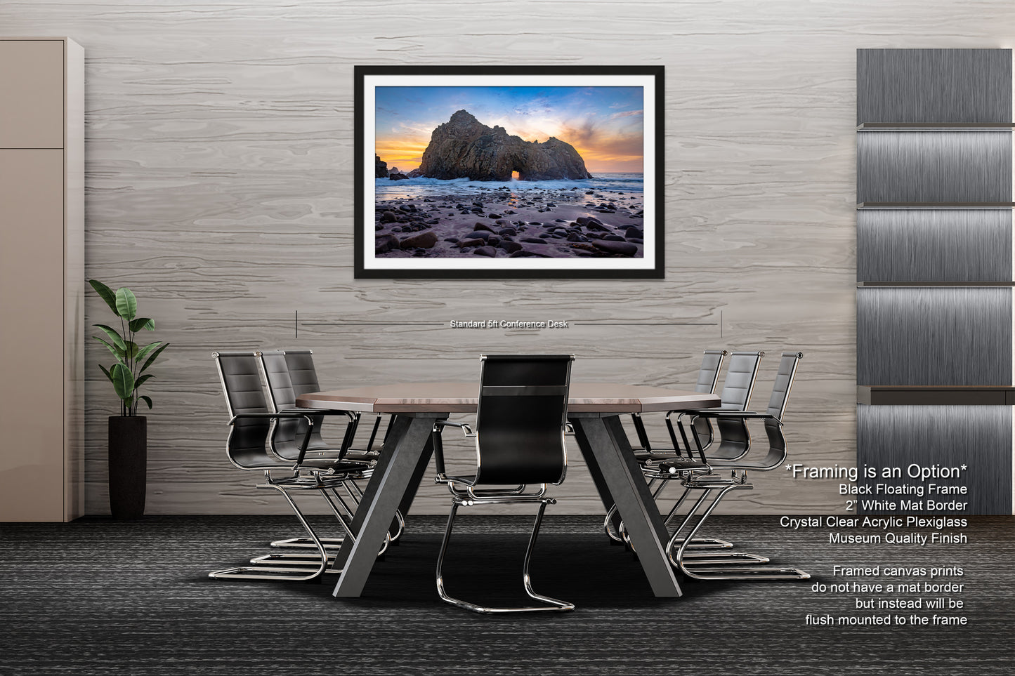 a dining room with a table and chairs