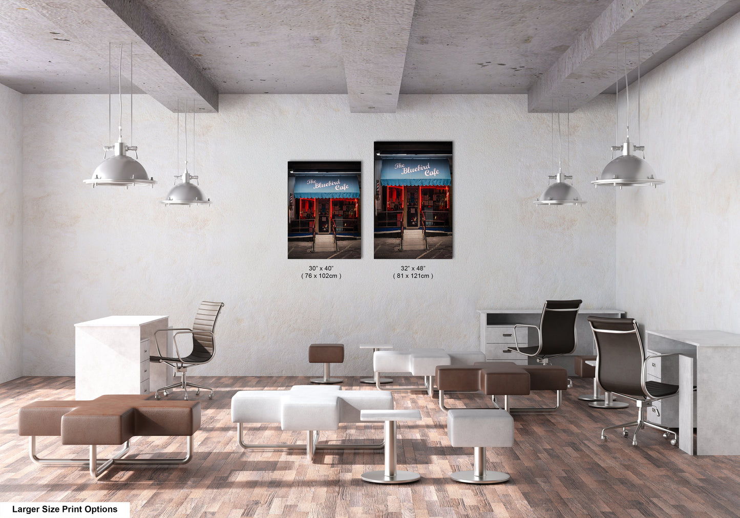 a room with a lot of chairs and tables