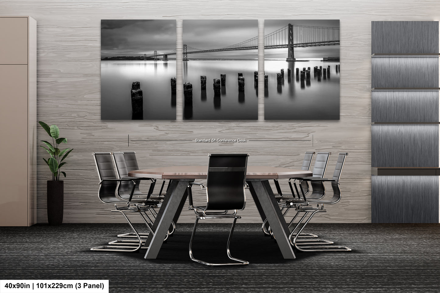 a black and white photo of a table and chairs