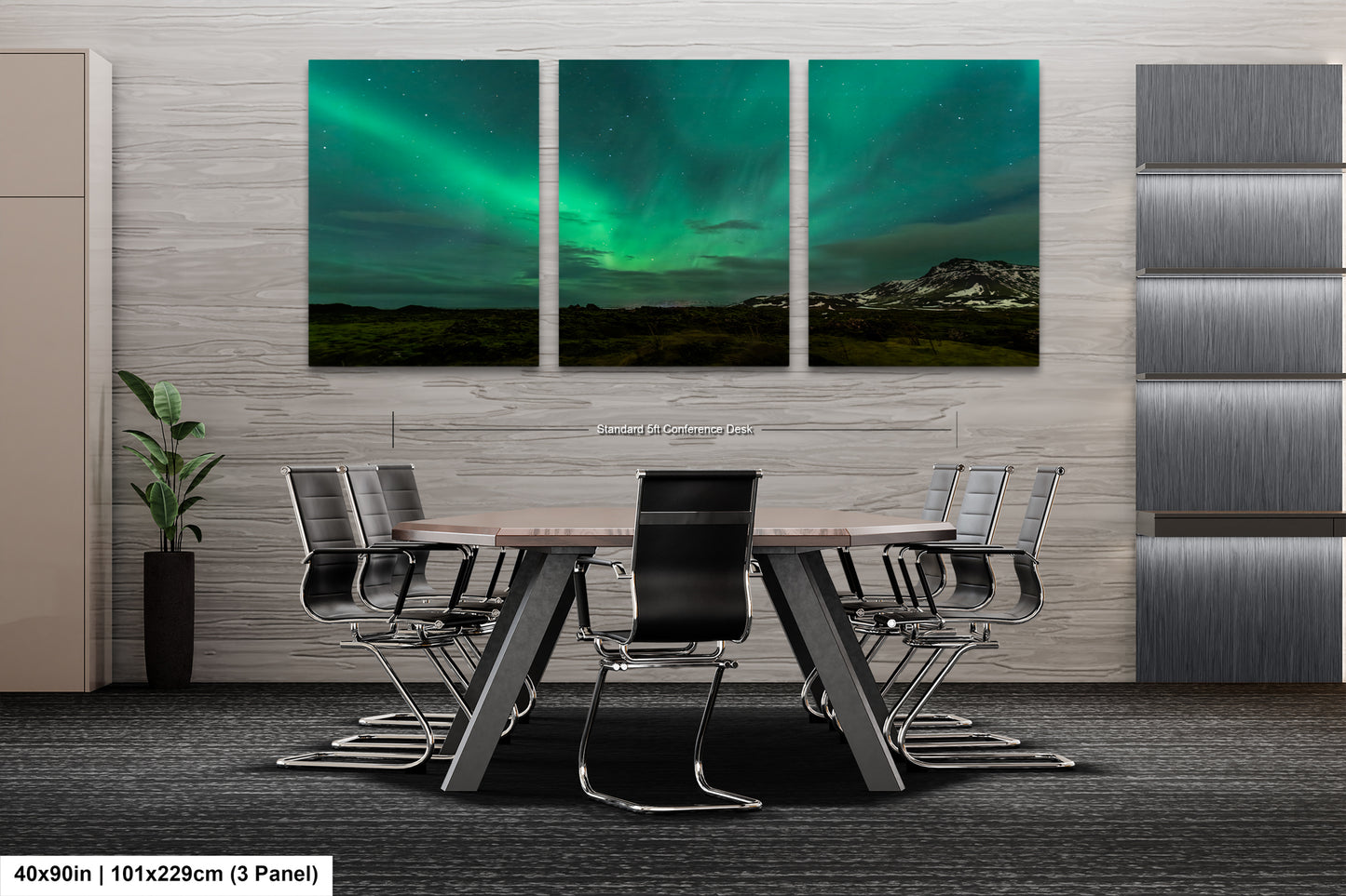 a dining room with a table and chairs