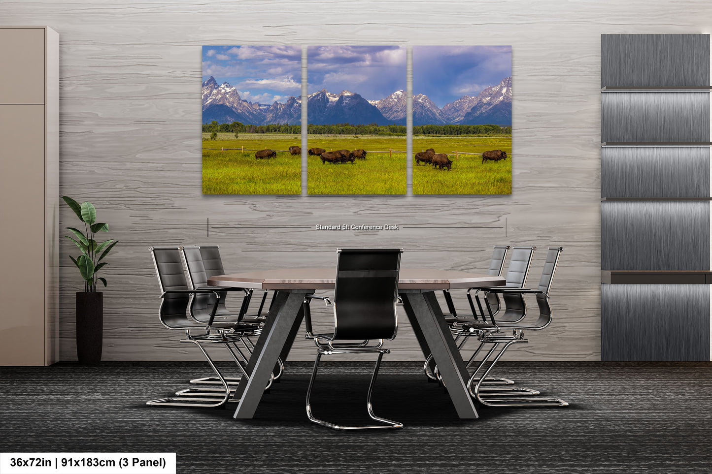 a dining room with a table and chairs