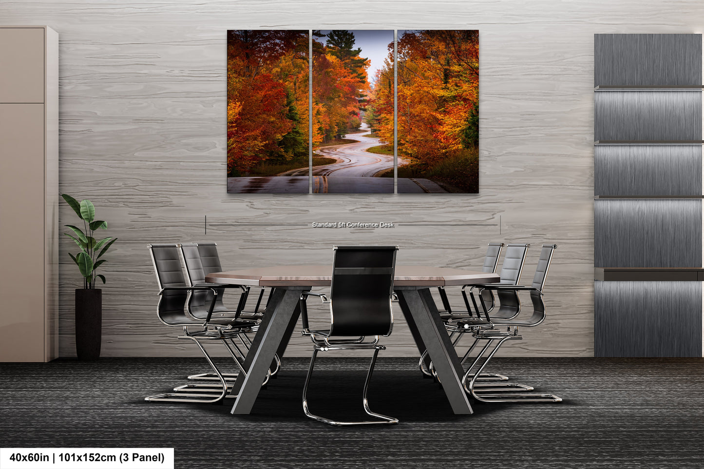 a dining room with a table and chairs