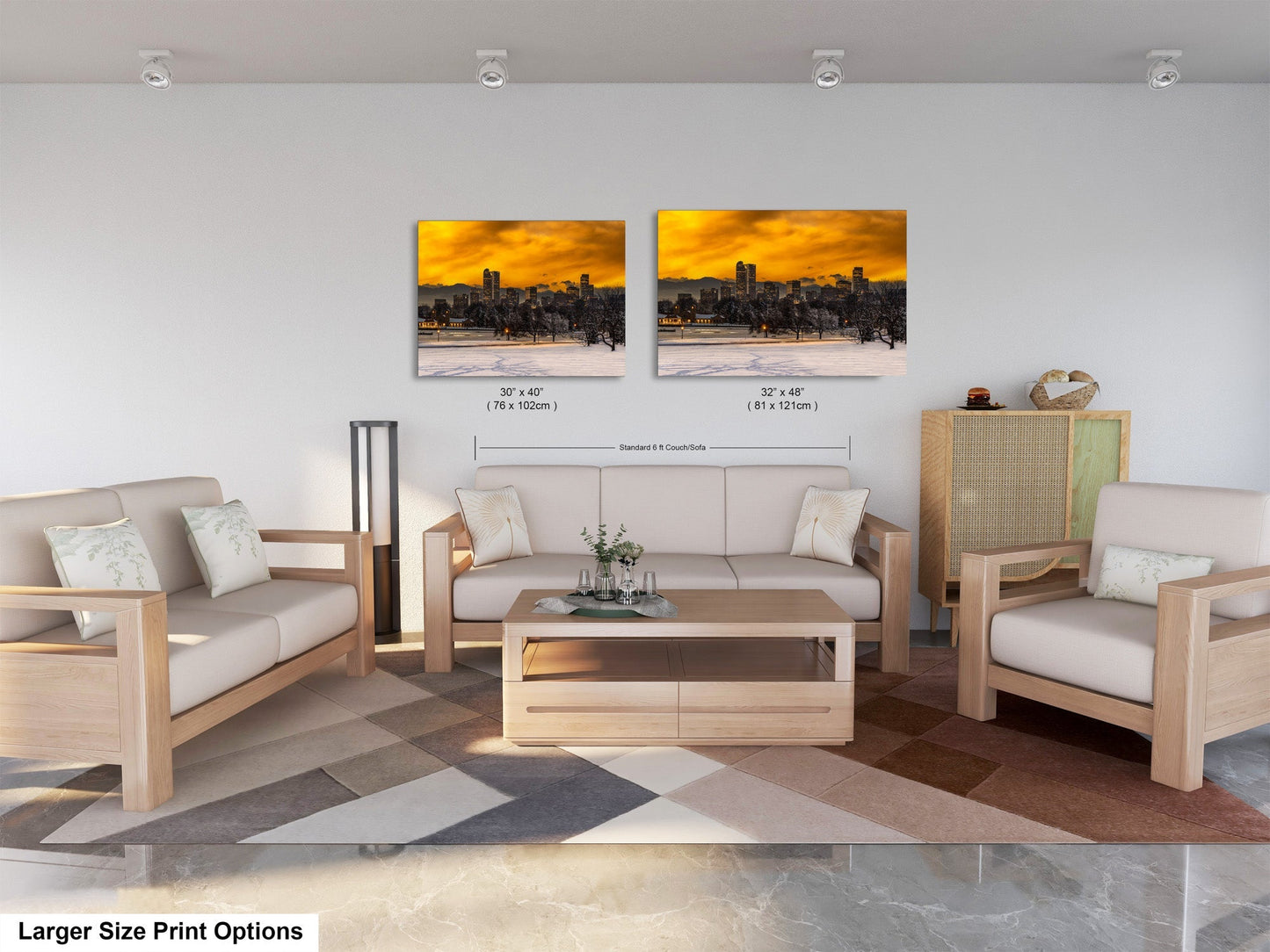 a living room with two couches and a coffee table
