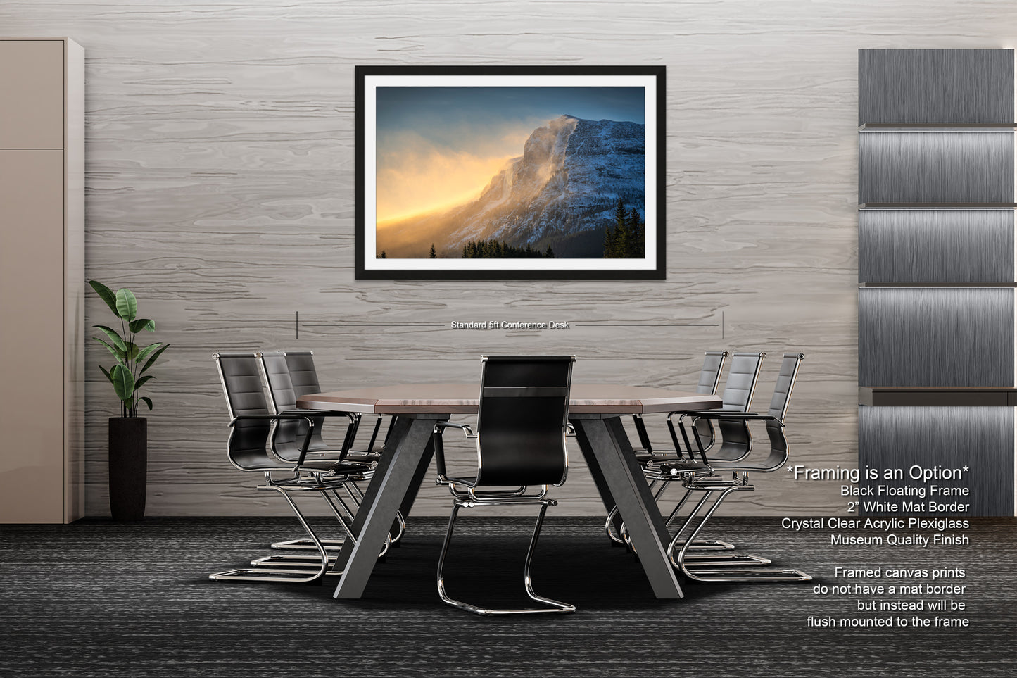 a picture of a dining room with a table and chairs