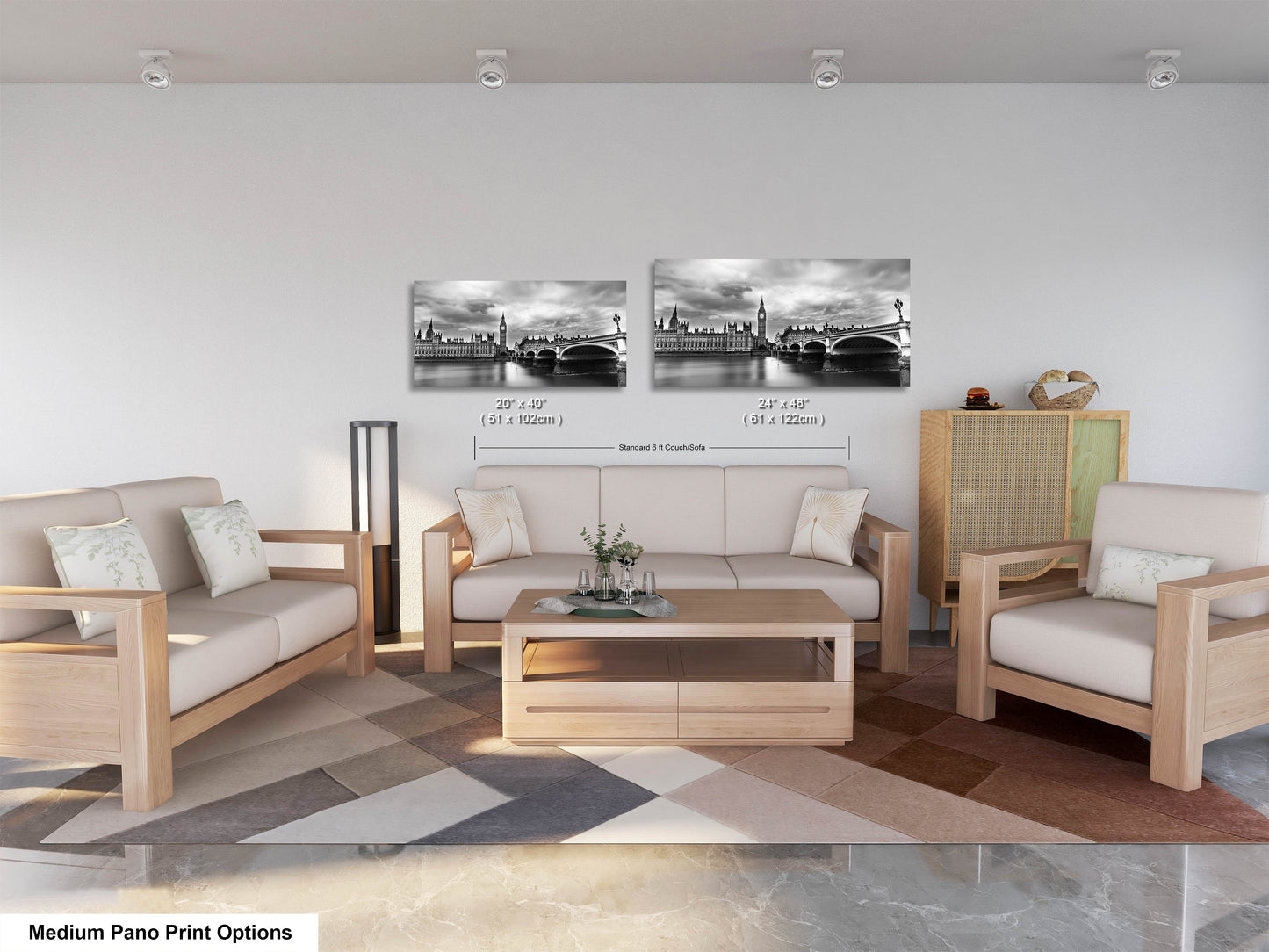 a living room with two couches and a coffee table
