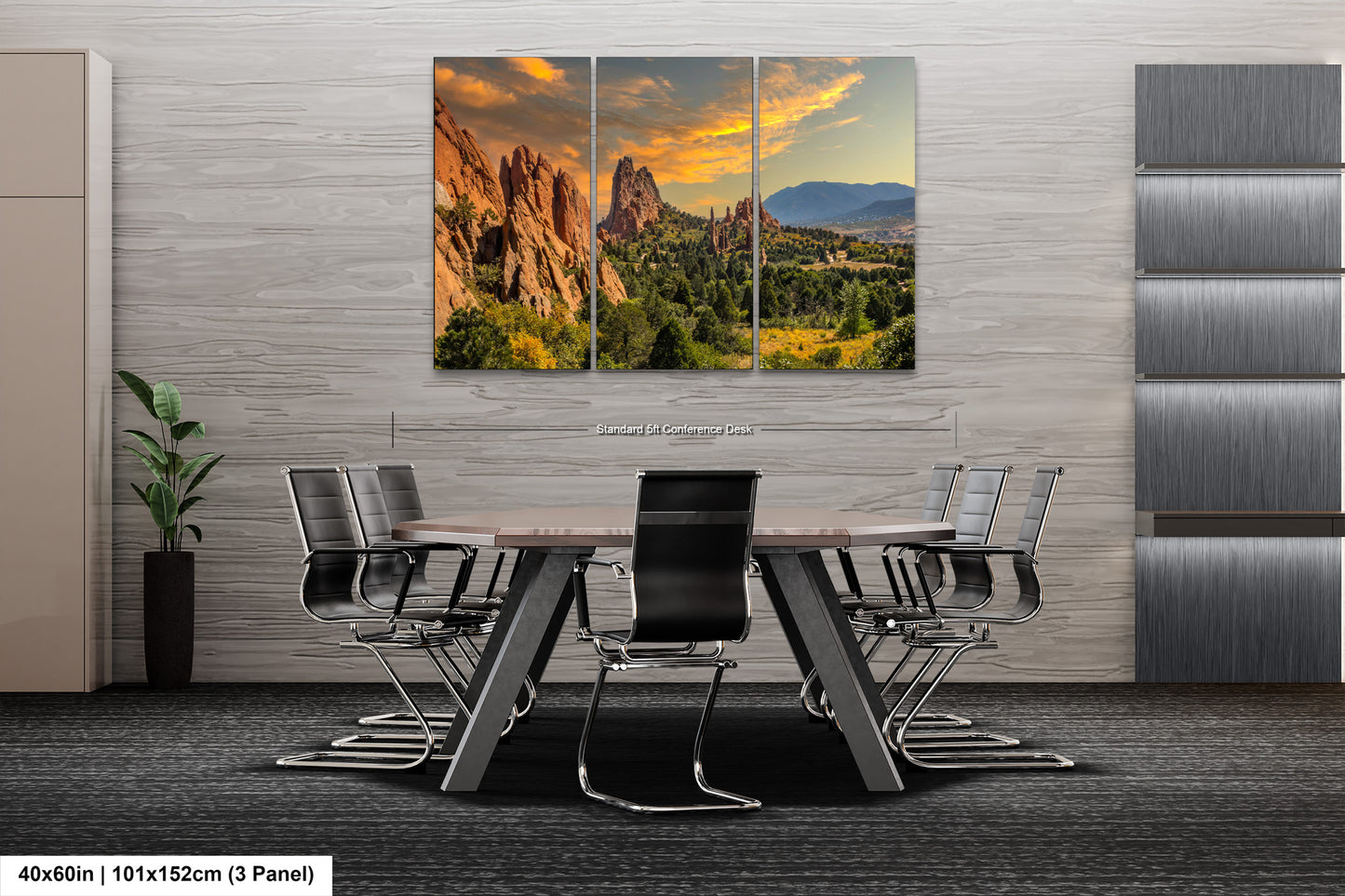 a dining room with a table and chairs