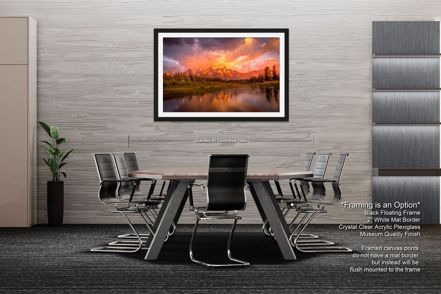a picture of a dining room with a table and chairs