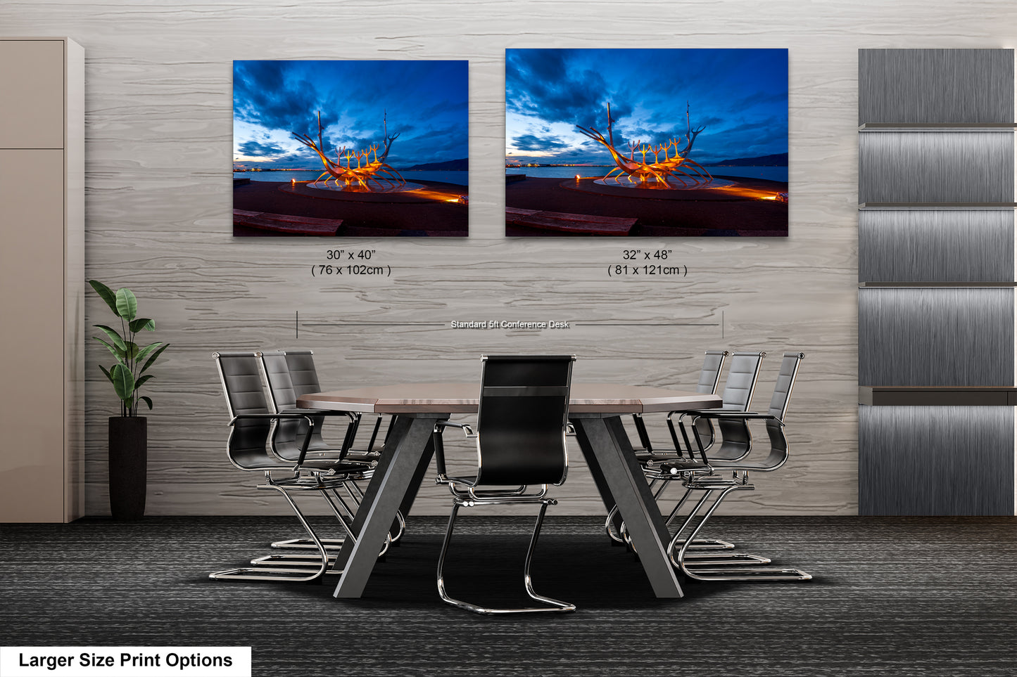 two pictures of a dining room with a table and chairs