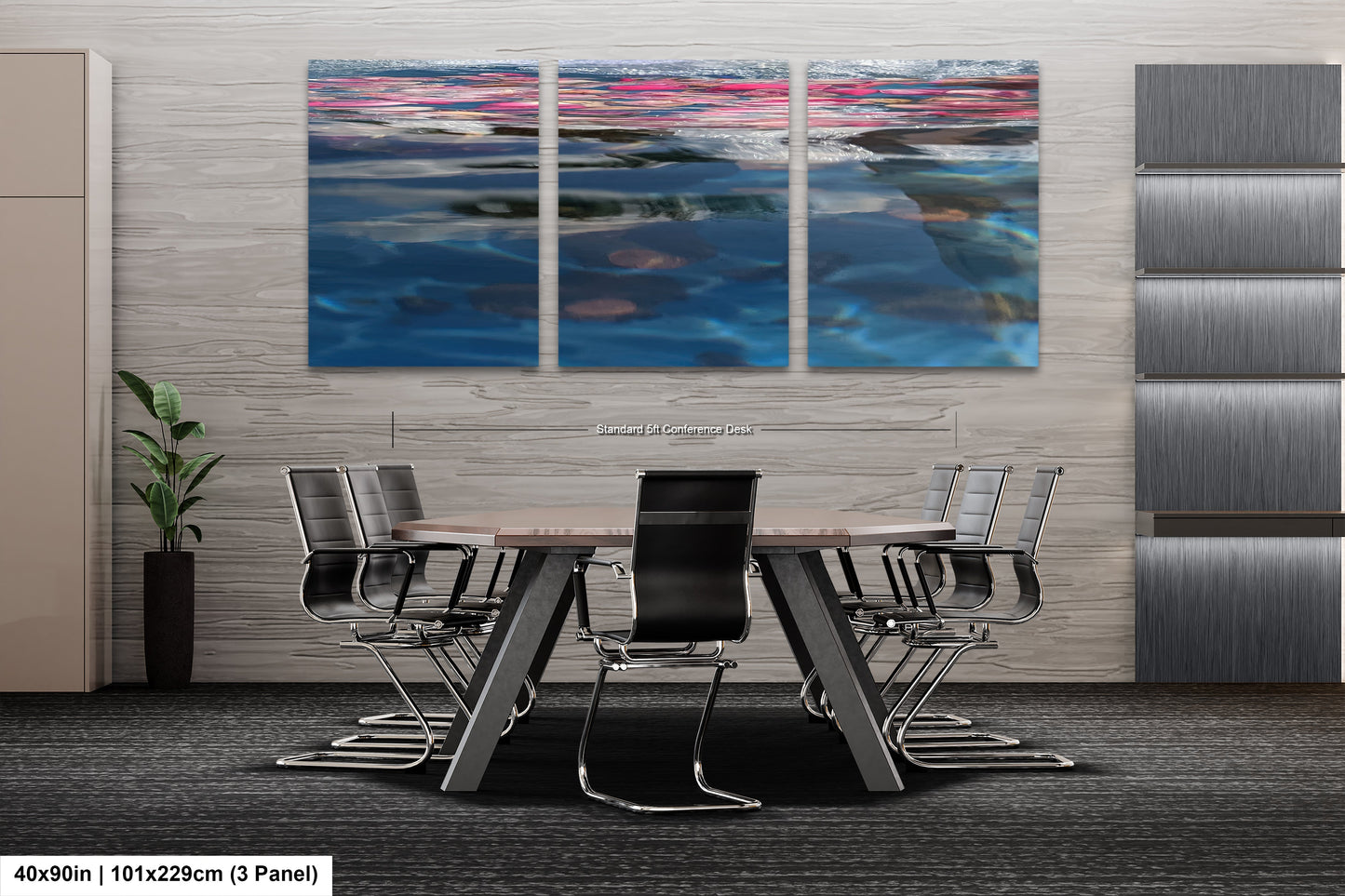 a dining room with a table and chairs