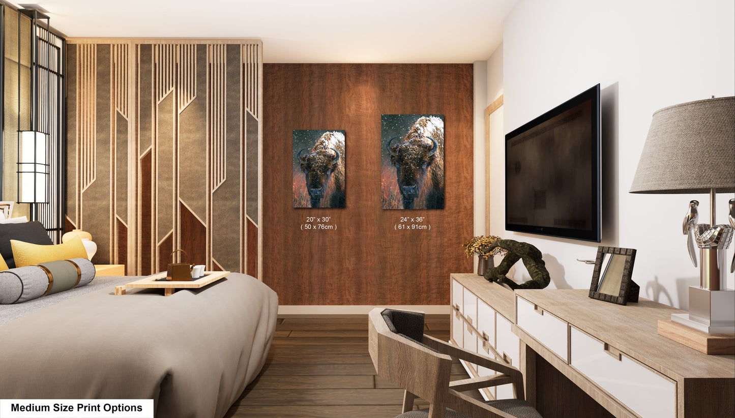 a bedroom with a large bed and a television