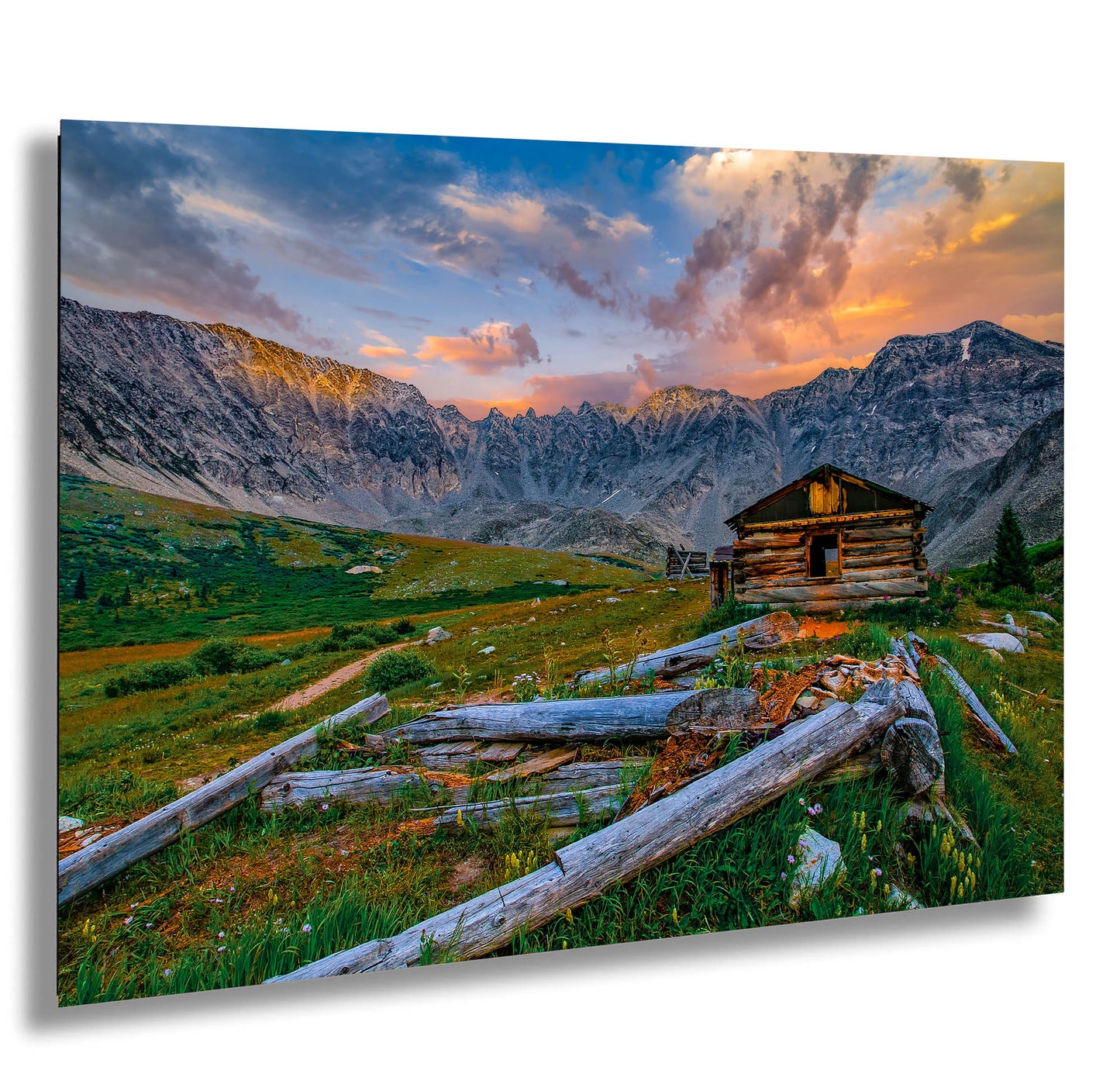 Mayflower Gulch sunset landscape, Leadville Colorado, San Juan mountains, mountain sunset, Rocky Mountains, Colorado art, triptych