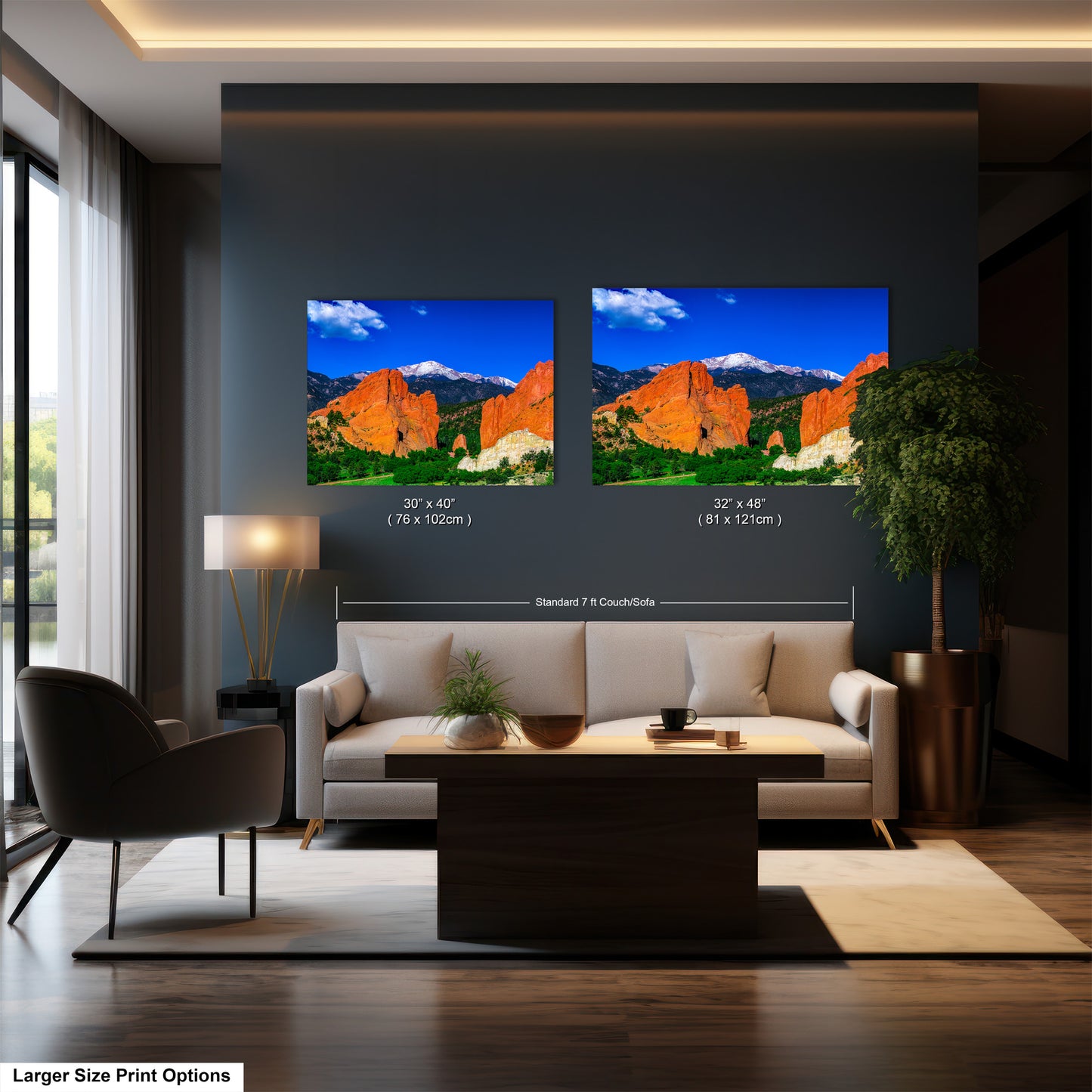 Garden of the god's picture, Pikes Peak print, Colorado Springs canvas, Colorado Springs wall art,