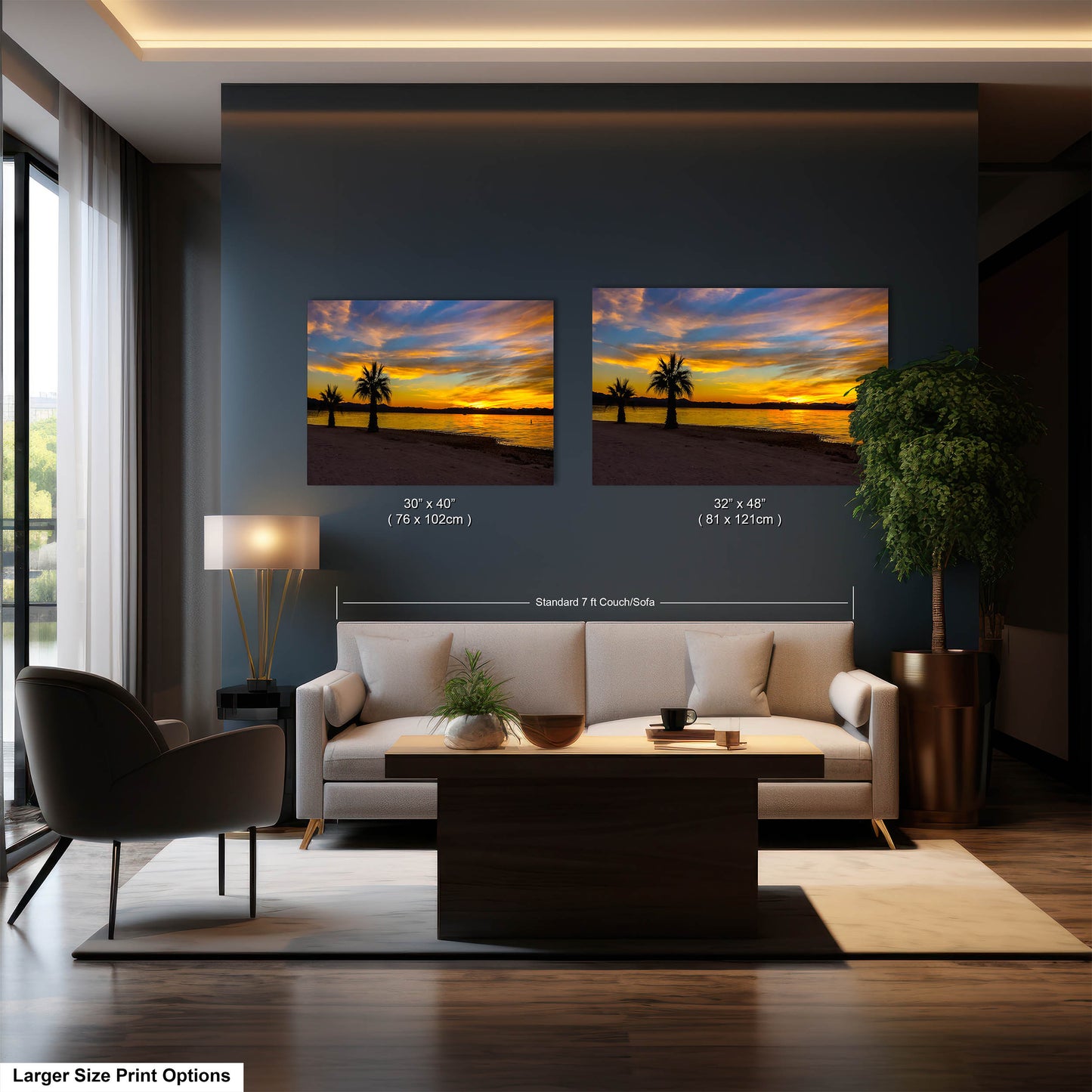 Radiant Horizons: Sunset at Lake Havasu Wall Art State Park Canvas Metal Print Arizona Photography