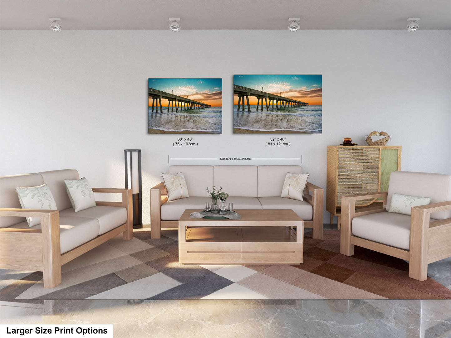 Coastal Awakening: Wrightsville Beach Photography Jonnie Mercers Fishing Pier North Carolina Architectural Seascape Wall Art