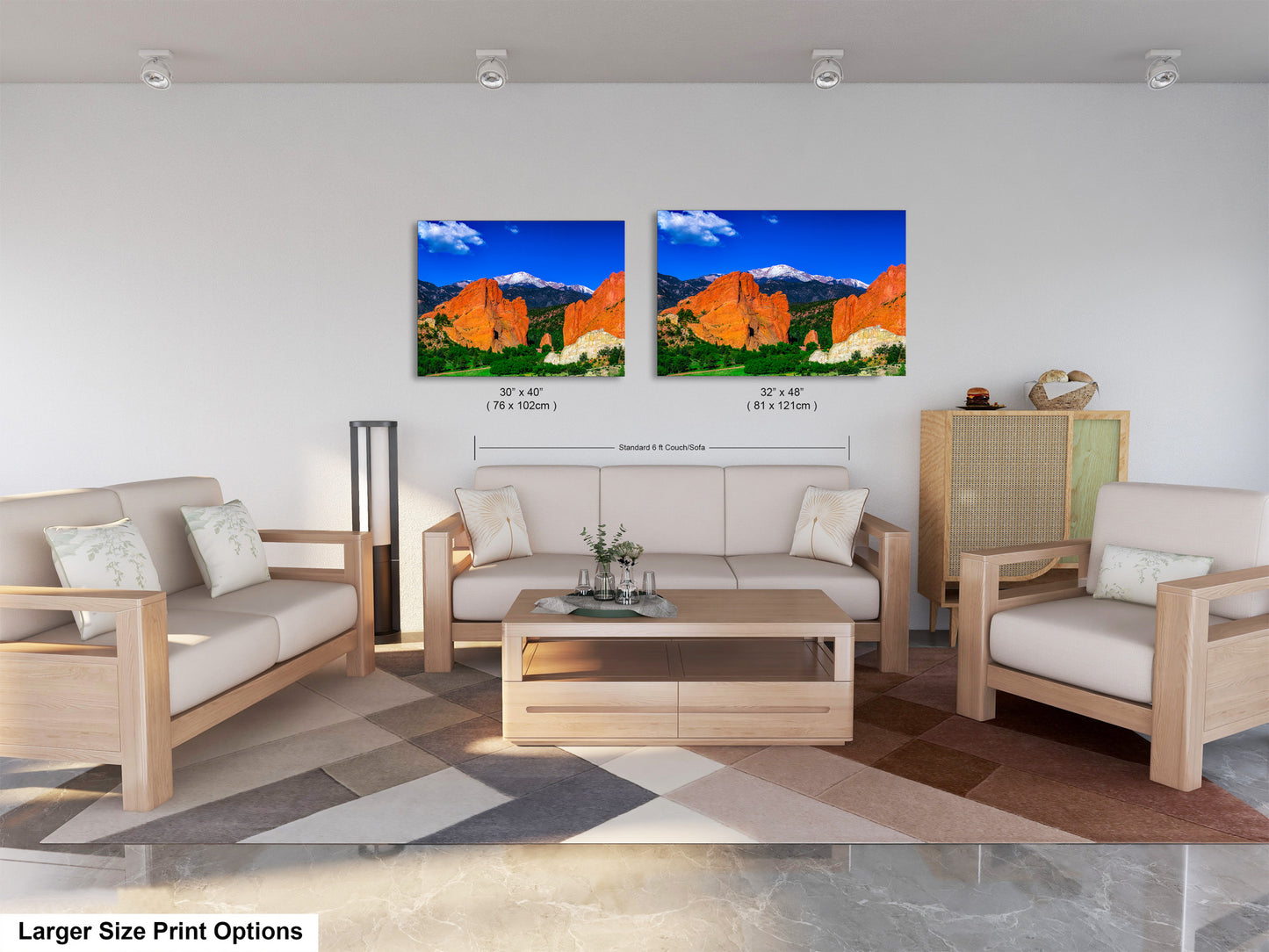 Garden of the god's picture, Pikes Peak print, Colorado Springs canvas, Colorado Springs wall art,
