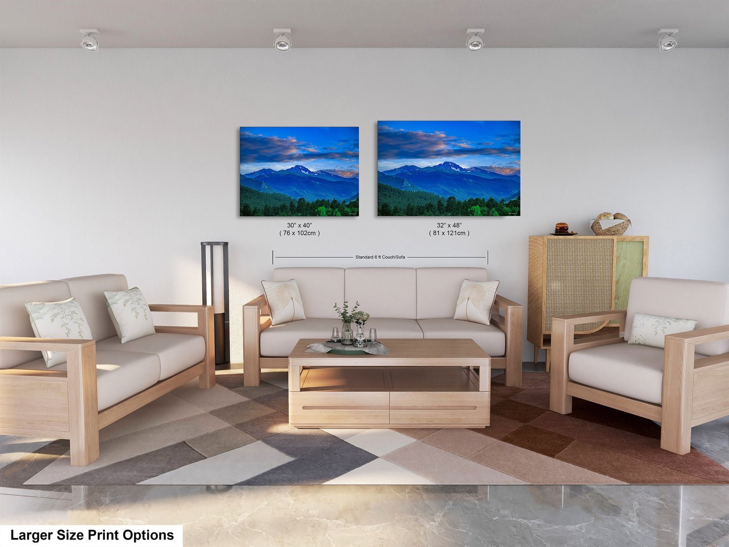 Rocky Mountain national park, Colorado canvas, Estes Park photo, Longs Peak picture, mountain wall decor