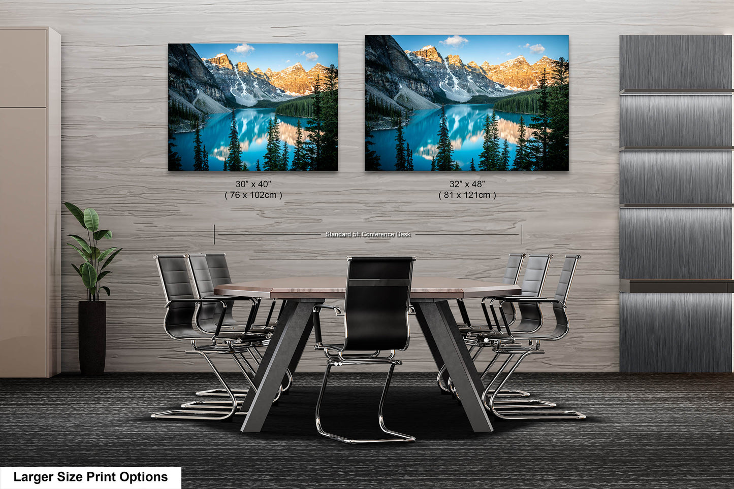 Moraine Lake Sunrise, Banff National Park Canada Landscape Print, Canvas Wall Art Prints, Wall Decor for Home,Living Room, Bedroom, Office