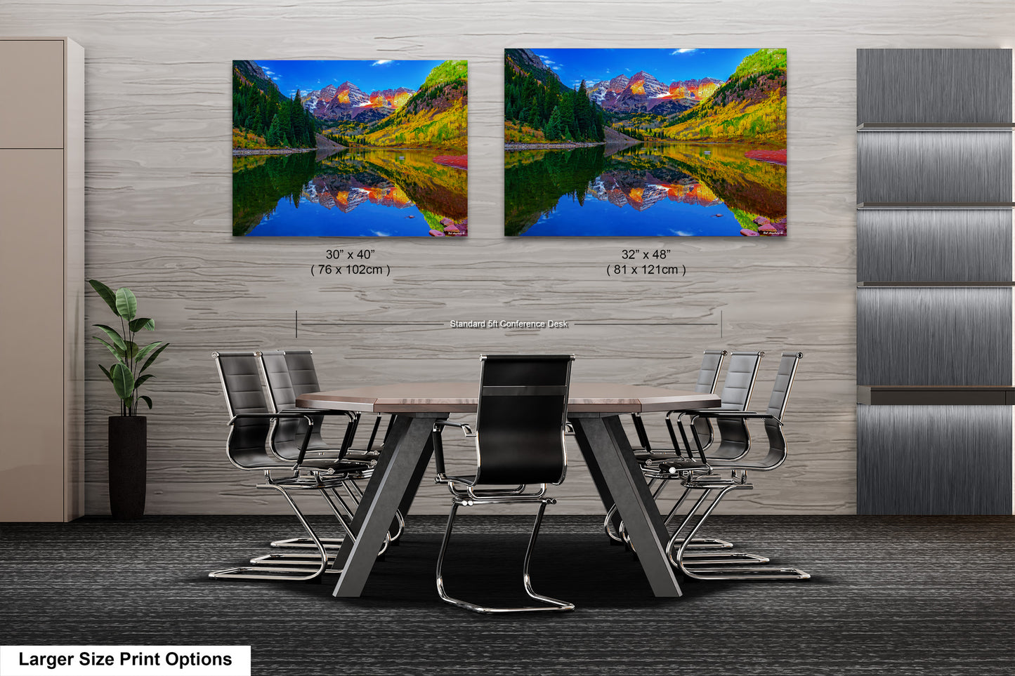Maroon Bells canvas print, Colorado wall art, autumn colors, sunrise picture, Aspen autumn, nature photography, mountain wall art